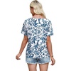 image:imageWIHOLL Womens Summer Tops Trendy 2 in 1 Blouses Short Sleeve Shirts Casual T Shirts Beach Vacation ClothesBlue Ethnic Floral