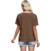 image:imageWIHOLL Womens Summer Tops Trendy 2 in 1 Blouses Short Sleeve Shirts Casual T Shirts Beach Vacation ClothesBrown Leopard Print