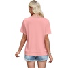 image:imageWIHOLL Womens Summer Tops Trendy 2 in 1 Blouses Short Sleeve Shirts Casual T Shirts Beach Vacation ClothesPink Stripe