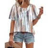 image:imageWIHOLL Womens Summer Tops Trendy Short Sleeve T Shirts Pleated Crewneck Tees Blouses Dressy Casual Outfits Fashion Clothing2print 2