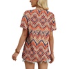 image:imageWIHOLL Womens Summer Tops Trendy Short Sleeve T Shirts Pleated Crewneck Tees Blouses Dressy Casual Outfits Fashion Clothing2print 4