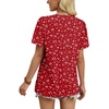 image:imageWIHOLL Womens Summer Tops Trendy Short Sleeve T Shirts Pleated Crewneck Tees Blouses Dressy Casual Outfits Fashion ClothingPrint 7