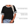 image:imageWIHOLL Womens T Shirts Loose Fit Short Sleeve Tees Crew Neck Color Block Summer Tops 2026 Fashion02  Black