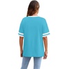 image:imageWIHOLL Womens T Shirts Loose Fit Short Sleeve Tees Crew Neck Color Block Summer Tops 2026 Fashion04  Sky Blue