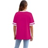 image:imageWIHOLL Womens T Shirts Loose Fit Short Sleeve Tees Crew Neck Color Block Summer Tops 2026 Fashion05  Pink