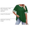 image:imageWIHOLL Womens T Shirts Loose Fit Short Sleeve Tees Crew Neck Color Block Summer Tops 2026 Fashion06  Deep Green
