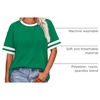 image:imageWIHOLL Womens T Shirts Loose Fit Short Sleeve Tees Crew Neck Color Block Summer Tops 2026 Fashion06  Pale Green
