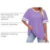 image:imageWIHOLL Womens T Shirts Loose Fit Short Sleeve Tees Crew Neck Color Block Summer Tops 2026 Fashion10  Purple