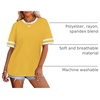 image:imageWIHOLL Womens T Shirts Loose Fit Short Sleeve Tees Crew Neck Color Block Summer Tops 2026 Fashion11  Yellow