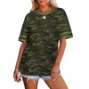 image:imageWIHOLL Womens T Shirts Loose Fit Short Sleeve Tees Crew Neck Color Block Summer Tops 2026 FashionArmy Green Camo
