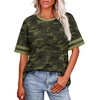 image:imageWIHOLL Womens T Shirts Loose Fit Short Sleeve Tees Crew Neck Color Block Summer Tops 2026 FashionArmy Green Camo