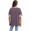 image:imageWIHOLL Womens T Shirts Loose Fit Short Sleeve Tees Crew Neck Color Block Summer Tops 2026 FashionGray Purple