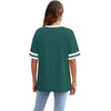 image:imageWIHOLL Womens T Shirts Loose Fit Short Sleeve Tees Crew Neck Color Block Summer Tops 2026 FashionLake Blue