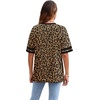 image:imageWIHOLL Womens T Shirts Loose Fit Short Sleeve Tees Crew Neck Color Block Summer Tops 2026 FashionLeopard Print