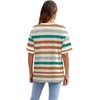 image:imageWIHOLL Womens T Shirts Loose Fit Short Sleeve Tees Crew Neck Color Block Summer Tops 2026 FashionOrange Stripes