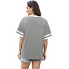 image:imageWIHOLL Womens T Shirts Loose Fit Short Sleeve Tees V Neck Color Block Summer Tops 2026 Fashion S4XL02  Grey