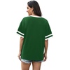 image:imageWIHOLL Womens T Shirts Loose Fit Short Sleeve Tees V Neck Color Block Summer Tops 2026 Fashion S4XL04  Deep Grassgreen