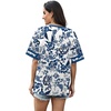 image:imageWIHOLL Womens T Shirts Loose Fit Short Sleeve Tees V Neck Color Block Summer Tops 2026 Fashion S4XLBlue Floral Print