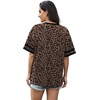 image:imageWIHOLL Womens T Shirts Loose Fit Short Sleeve Tees V Neck Color Block Summer Tops 2026 Fashion S4XLLeopard Print
