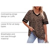 image:imageWIHOLL Womens T Shirts Loose Fit Short Sleeve Tees V Neck Color Block Summer Tops 2026 Fashion S4XLLeopard Print