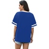 image:imageWIHOLL Womens T Shirts Loose Fit Short Sleeve Tees V Neck Color Block Summer Tops 2026 Fashion S4XLLight Royal Blue