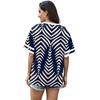 image:imageWIHOLL Womens T Shirts Loose Fit Short Sleeve Tees V Neck Color Block Summer Tops 2026 Fashion S4XLNavy Print