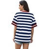 image:imageWIHOLL Womens T Shirts Loose Fit Short Sleeve Tees V Neck Color Block Summer Tops 2026 Fashion S4XLNavy White Striped