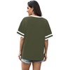 image:imageWIHOLL Womens T Shirts Loose Fit Short Sleeve Tees V Neck Color Block Summer Tops 2026 Fashion S4XLOlive Green