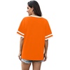 image:imageWIHOLL Womens T Shirts Loose Fit Short Sleeve Tees V Neck Color Block Summer Tops 2026 Fashion S4XLOrange