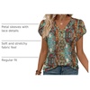 image:imageWIHOLL Womens Tops Dressy Casual Petal Sleeve Summer Spring Short Sleeve V Neck Shirts Work Business Vacation Clothes 2026Floral Boho