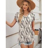 image:imageWIHOLL Womens Tops Dressy Casual Petal Sleeve Summer Spring Short Sleeve V Neck Shirts Work Business Vacation Clothes 2026Floral Ripple