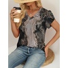image:imageWIHOLL Womens Tops Dressy Casual Petal Sleeve Summer Spring Short Sleeve V Neck Shirts Work Business Vacation Clothes 2026Tie Dye Black
