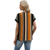 image:imageWIHOLL Womens Tops Dressy Casual Rolled Short Sleeve V Neck T Shirts Summer Business Work Blouses Crepe Texture OutfitsPstriped Polka Dot