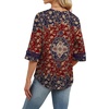 image:imageWIHOLL Womens Tops Eyelet Lace V Neck 34 Bell Sleeve Blouses Dressy Casual Work Shirt 2026 Summer Fall Fashion Clothing03burgundy Boho
