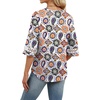 image:imageWIHOLL Womens Tops Eyelet Lace V Neck 34 Bell Sleeve Blouses Dressy Casual Work Shirt 2026 Summer Fall Fashion ClothingBohopaisley