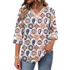 image:imageWIHOLL Womens Tops Eyelet Lace V Neck 34 Bell Sleeve Blouses Dressy Casual Work Shirt 2026 Summer Fall Fashion ClothingBohopaisley