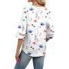 image:imageWIHOLL Womens Tops Eyelet Lace V Neck 34 Bell Sleeve Blouses Dressy Casual Work Shirt 2026 Summer Fall Fashion ClothingWhite Greenery