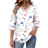 image:imageWIHOLL Womens Tops Eyelet Lace V Neck 34 Bell Sleeve Blouses Dressy Casual Work Shirt 2026 Summer Fall Fashion ClothingWhite Greenery