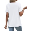 image:imageWIHOLL Womens Tops Short Sleeve Lace Shirts Summer Spring Tops Boho Trendy Beach Vacation Clothes Loose FitClassic White