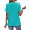 image:imageWIHOLL Womens Tops Short Sleeve Lace Shirts Summer Spring Tops Boho Trendy Beach Vacation Clothes Loose FitFresh Green