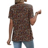 image:imageWIHOLL Womens Tops Short Sleeve Lace Shirts Summer Spring Tops Boho Trendy Beach Vacation Clothes Loose FitPattern Floral Multi