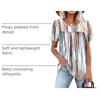 image:imageWIHOLL Womens Tops Short Sleeve T Shirts Pleated Dressy Casual Round Neck Summer Clothes Outfits Blouses Loose FitTie Dye