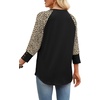 image:imageWIHOLL Womens Tops Summer 34 Sleeve with Buttons Dressy Casual Blouses Color Block Raglan Outfits Fashion Clothing 2026Brown Leopard
