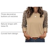 image:imageWIHOLL Womens Tops Summer 34 Sleeve with Buttons Dressy Casual Blouses Color Block Raglan Outfits Fashion Clothing 2026Khaki Leopard