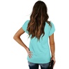 image:imageWIHOLL Womens Tops V Neck Summer Petal Sleeve Casual TshirtsLightgreen