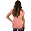 image:imageWIHOLL Womens Tops V Neck Summer Petal Sleeve Casual TshirtsPink