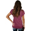 image:imageWIHOLL Womens Tops V Neck Summer Petal Sleeve Casual TshirtsPurple