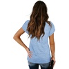 image:imageWIHOLL Womens Tops V Neck Summer Petal Sleeve Casual TshirtsSkyblue