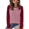 image:imageWIHOLL Long Sleeve Shirts for Women Crewneck Tops Fall Clothes Outfits 2026WineredWhite