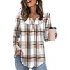 image:imageWIHOLL Long Sleeve Shirts for Women Fall Outfits 2025 Crewneck Casual Tunic Tops Trendy Blouses Fashion Clothing0casual Plaid